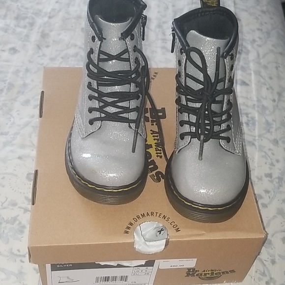 silver glitter dr martens